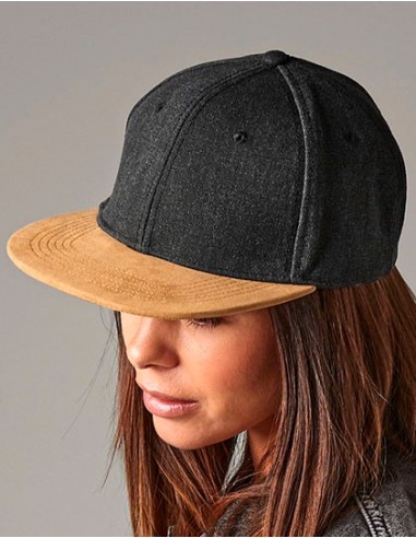 B-B668-Suede Peak Snapback